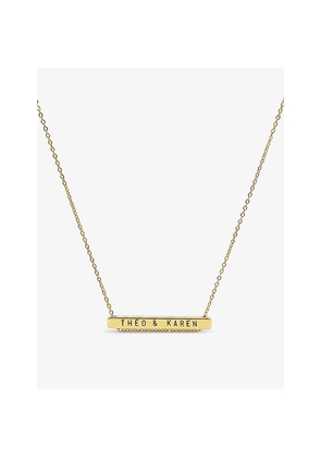 Womens Littlesmith Personalised 13 Characters Gold-Plated Horizontal Necklace