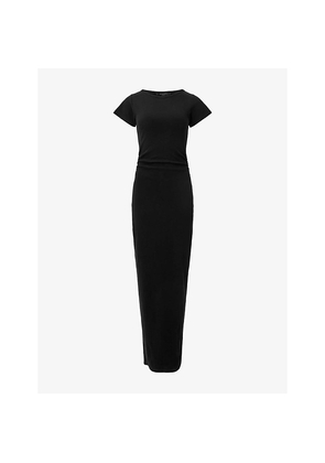 Womens Allsaints Katarina Slim-Fit Stretch Cotton Maxi Dress