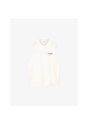 Mens Allsaints Underground Graphic-Print Sleeveless Cotton T-Shirt