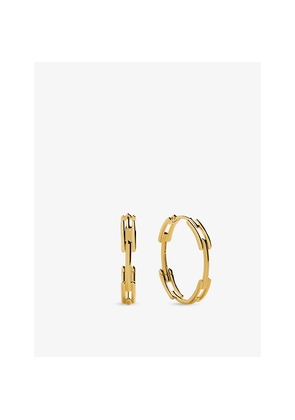 Womens Monica Vinader Signature Link Sterling-Silver Medium Hoop Earrings