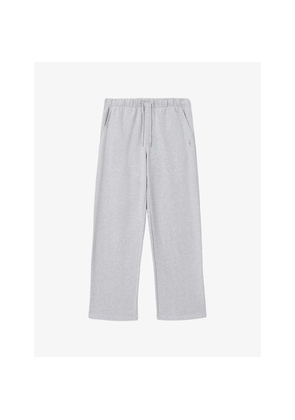 Mens Allsaints Asher Ramskull-Embroidered Cotton Jogging Bottoms