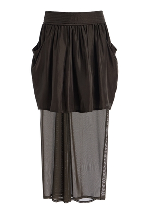 Lemaire Double-Layer Silk Midi Skirt - Moda Operandi