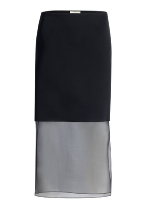 Khaite Sybil Crepe Satin Midi Skirt - Moda Operandi