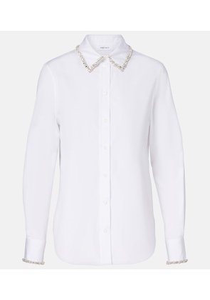 McQueen Embellished cotton poplin shirt