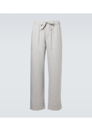 Frescobol Carioca Luan linen and cotton-blend straight pants