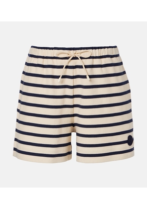 Moncler Striped cotton jersey shorts