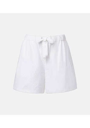 Moncler Broderie anglaise cotton shorts