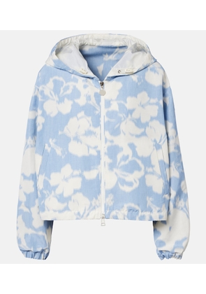 Moncler Noisetier floral hooded jacket