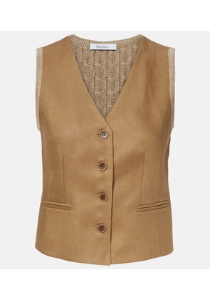 Max Mara Calibri cable-knit linen vest