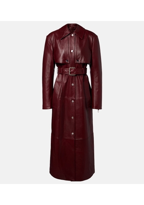Sportmax Paste leather trench coat