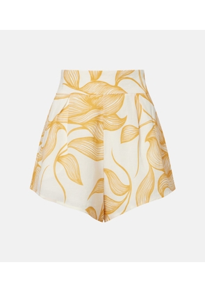 Adriana Degreas Foliage printed wide-leg shorts
