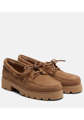 Gianvito Rossi Olonne suede boat shoes