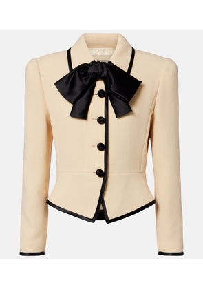 Valentino Bow-detail virgin wool crepe jacket