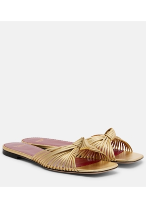 Valentino Garavani Annet metallic leather slides