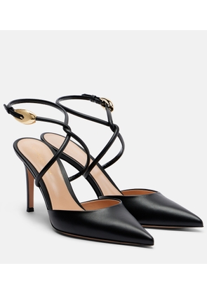 Gianvito Rossi Leather slingback pumps