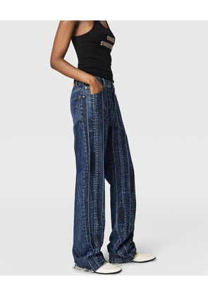 Stella McCartney - Waistband Panelled Straight Jeans, , Size: 29