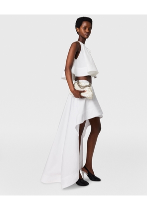 Stella McCartney - Cotton Poplin Asymmetric Frill Skirt, , Size: 38