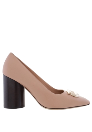 Ferragamo Pania Pump With Bejeweled Gancini Ornament