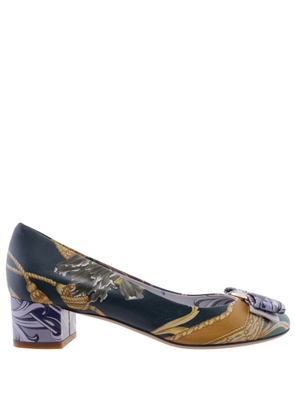 Ferragamo Vara Bow Floral Pumps