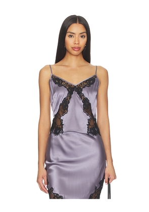 fleur du mal Juliet Lace Silk Cami Top in Lavender. Size L. Also in M, S, XS.