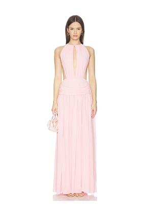 NBD The Aquamarine Gown in Pink. Size L. Also in M, S, XL, XS, XXS.