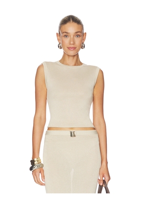 La Porte Willa Knit Tank Top in Neutral. Size L. Also in M, S, XL, XS.
