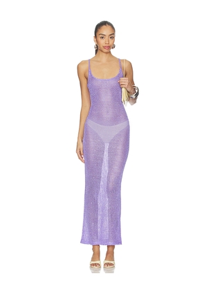 MORE TO COME Skylar Knit Maxi Dress in Lavender. Size L. Also in M, S, XS.