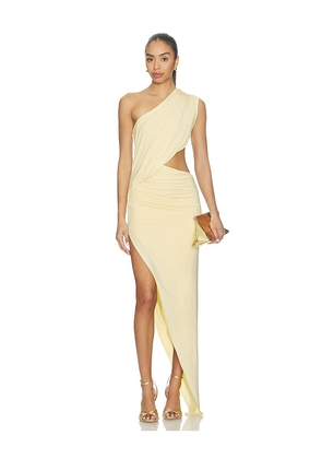 NBD Tessara Maxi Dress in Lemon. Size L. Also in M, S, XL, XS, XXS.
