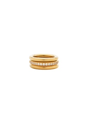 Natalie B Jewelry Tessa Trio Ring Set in Metallic Gold. Size 6. Also in 7, 8.