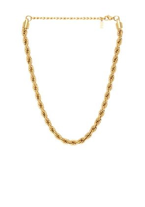 Natalie B Jewelry Donatella Rope Chain Necklace in Metallic Gold.