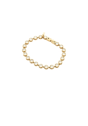 Natalie B Jewelry Dylan Cz Bracelet in Metallic Gold.