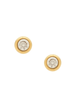 Natalie B Jewelry Dylan Cz Stud Earring in Metallic Gold.