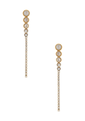 Natalie B Jewelry Dylan Drop Earring in Metallic Gold.