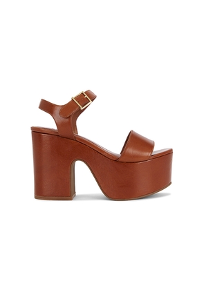 Schutz Tuke Platform Sandal in Cognac. Size 10. Also in 6, 6.5, 7, 7.5, 8, 8.5, 9, 9.5.
