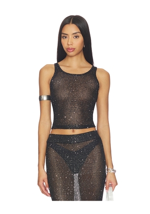 superdown Miranda Knit Top in Black. Size L. Also in M, S, XS.