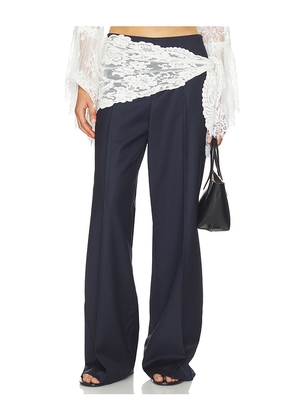 Sea Fiora Tropical Wool Pants in Navy. Size 0. Also in 00, 4.