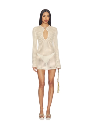 Tularosa Lila Mini Dress in Tan. Size L. Also in M, S, XS, XXS.