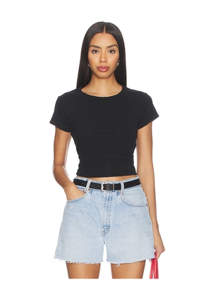 RAT BOI Pointelle Perfect Tee in Black. Size L. Also in M, S, XL, XS, XXL.