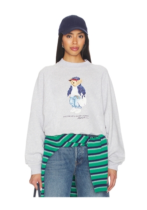 Polo Ralph Lauren Island Crew Pullover Sweatshirt in Light Grey. Size L. Also in M, S, XL, XS.