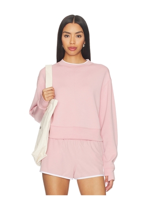 Varley Tasmin Cropped Sweater in Pink. Size L. Also in M, S, XL, XS.