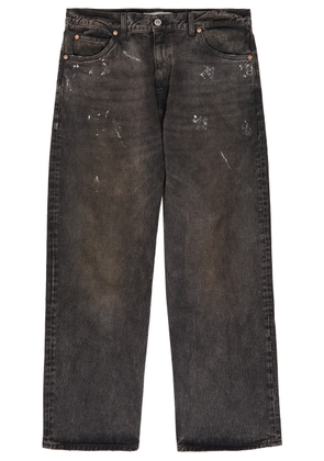 Our Legacy Vast Cut Paint-splatter Straight-leg Jeans - Dark Brown - 30 (W30 / S)