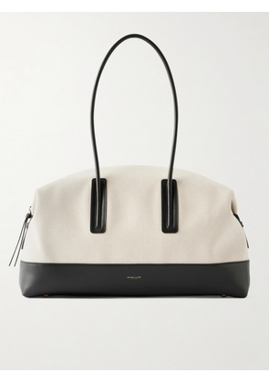 DeMellier - The Stockholm Leather-trimmed Canvas Tote Bag - Off-white - One size