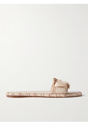 Zimmermann - Alchemy Buckled Leather Slides - Ecru - IT36,IT37,IT38,IT39,IT40