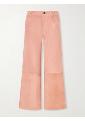 STOULS - Lilou Suede Wide-leg Pants - Pink - xx small,x small,small,medium,large,x large