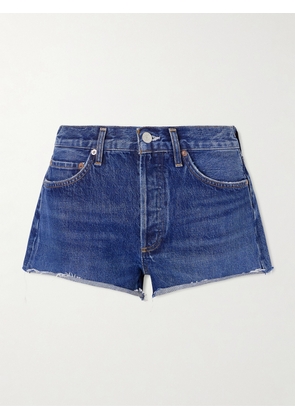 AGOLDE - Parker Frayed Denim Short - Blue - 23,24,25,26,27,28,29,30,31,32