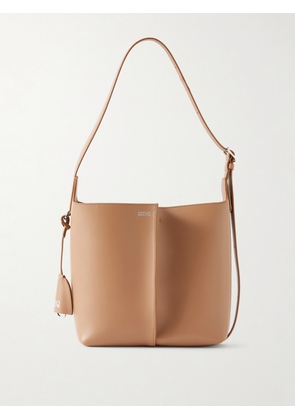 LOEWE - Bilbao Medium Pleated Leather Shoulder Bag - Brown - One size