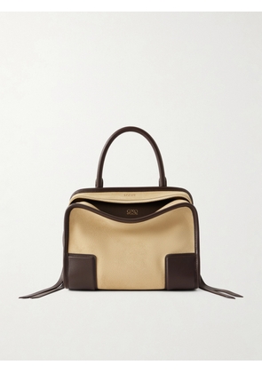 LOEWE - Amazona 180 Small Leather-trimmed Suede Shoulder Bag - Neutrals - One size