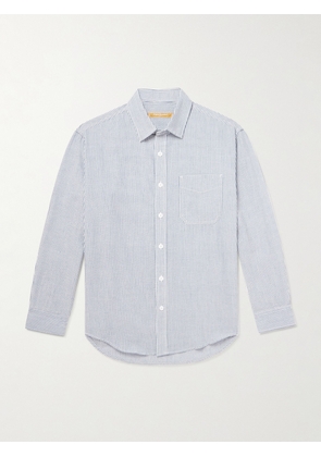 FrizmWORKS - OG Oversized Striped Cotton-Blend Seersucker Shirt - Men - Blue - S