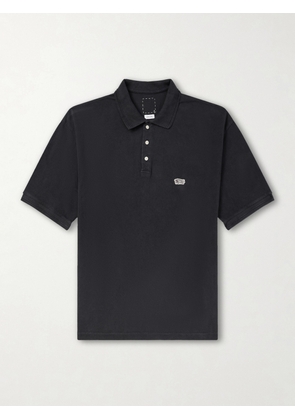 Visvim - Mondo Logo-Embroidered Cotton-Piqué Polo Shirt - Men - Black - 1
