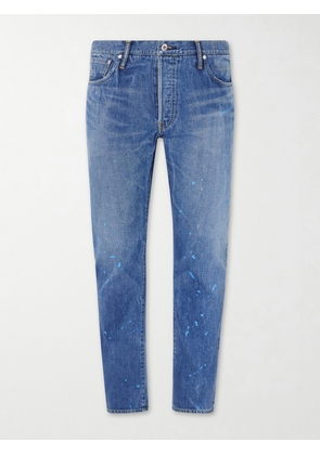 Visvim - Social Sculpture 11 Slim-Fit Straight-Leg Paint-Splattered Jeans - Men - Blue - 1